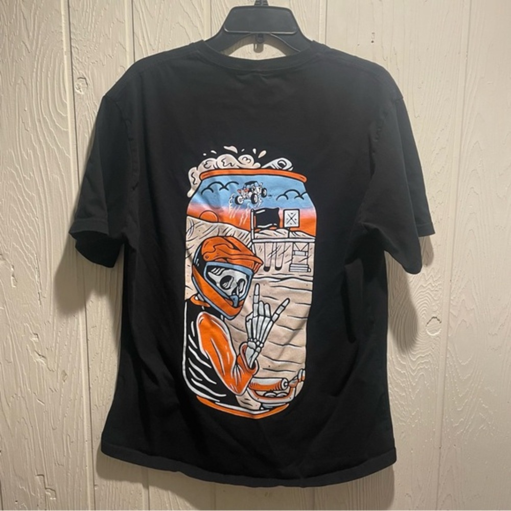 Retro Motocross Skeleton T Shirt